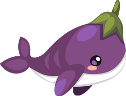 Eggplant Whale Mount