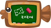 School Blackboard Fish