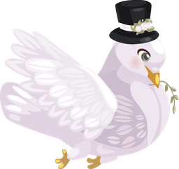 Wedding Bride Dove Mount